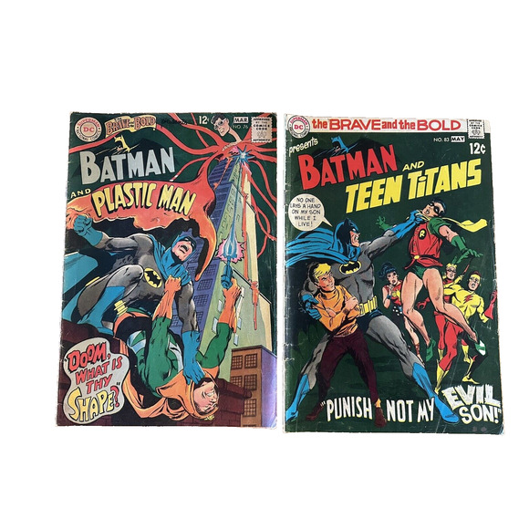DC Comics, Batman Teen Titans# 83 & Batman Plastic Man #76/ .12 issues 1960s VTG - Picture 1 of 8